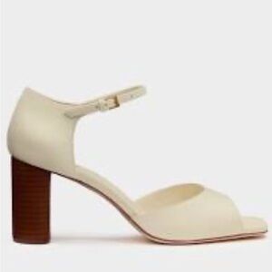 Reformation Gwendolyn Women's Cream Open-Toe Block Heel Sandals